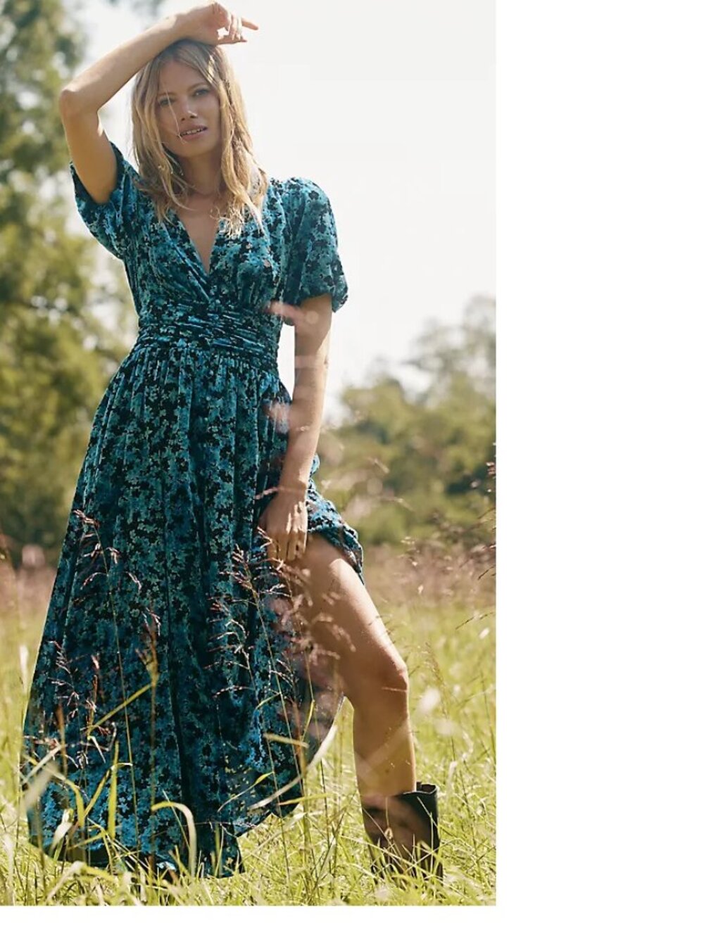 Anthropologie Katerina Button-Front Dress: Velvet Edition S new with tag blue